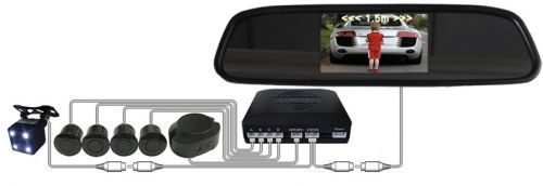 Visible Video PDC Parking Sensor kit with rear-view-mirror 4.3" monitor