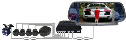 Visible Video PDC Parking Sensor kit with rear-view-mirror 7" monitor
